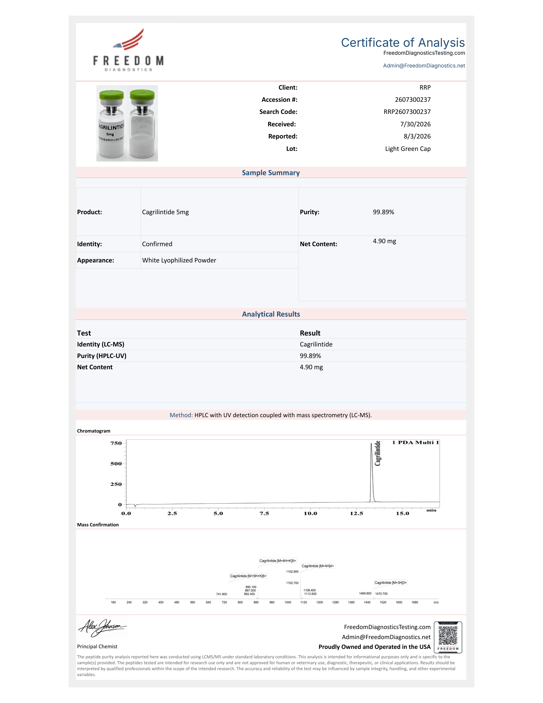Cagrilintide Acetate - 5mg - Image 2